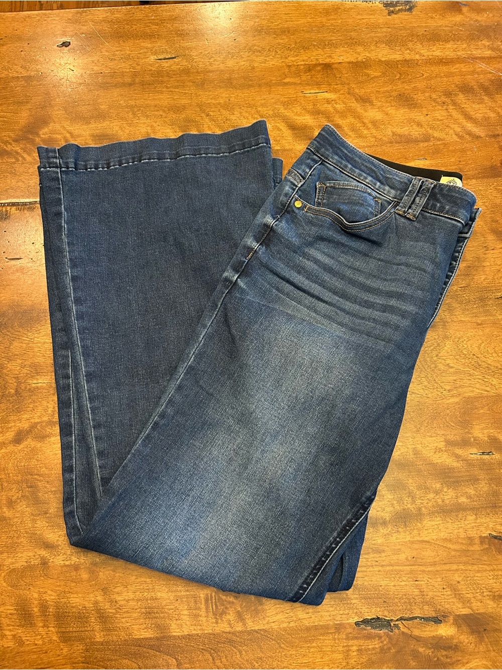Democracy Flares leg Dark Blue Jeans - Picture 2 of 6